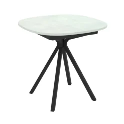 Perfecta Onyx Table snack carrée avec bords arrondis en stratifié et pieds en métal* Table De Cuisine|Table De Salle à Manger