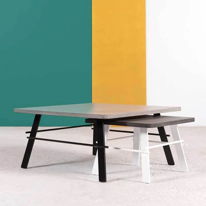 Neoh Opale Table basse design carrée en béton ciré fabrication française* Table De Salon