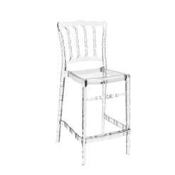 Opera Tabouret snack empilable style Napoléon en polycarbonate transparent* Tabouret Snack (assise +/- 65 Cm)|Tabouret De Bar (assise +/- 80 Cm)