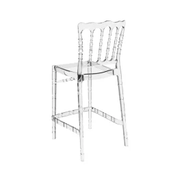 Opera Tabouret snack empilable style Napoléon en polycarbonate transparent* Tabouret Snack (assise +/- 65 Cm)|Tabouret De Bar (assise +/- 80 Cm)