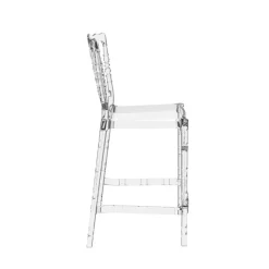 Opera Tabouret snack empilable style Napoléon en polycarbonate transparent* Tabouret Snack (assise +/- 65 Cm)|Tabouret De Bar (assise +/- 80 Cm)