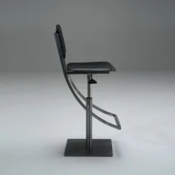 Carrier Ophélie ® Tabouret réglable en métal et croûte de cuir* Tabouret Snack (assise +/- 65 Cm)|Tabouret De Bar (assise +/- 80 Cm)