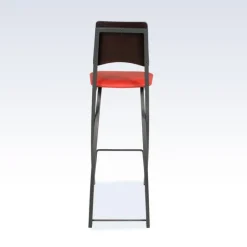 Carrier Ophélie ® Tabouret snack contemporain pliant en métal et synthétique dossier bois wengé* Tabouret Snack (assise +/- 65 Cm)|Tabouret De Bar (assise +/- 80 Cm)