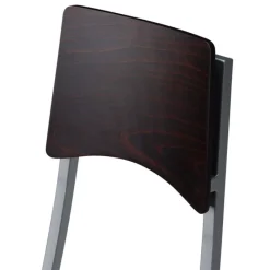Carrier Ophélie ® Tabouret snack contemporain pliant en métal et synthétique dossier bois wengé* Tabouret Snack (assise +/- 65 Cm)|Tabouret De Bar (assise +/- 80 Cm)