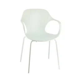 OPS ! Connubia© Fauteuil design italien empilable en polypropylène avec pieds en métal* Chaise De Cuisine|Chaise De Salle à Manger