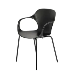 OPS ! Connubia© Fauteuil design italien empilable en polypropylène avec pieds en métal* Chaise De Cuisine|Chaise De Salle à Manger
