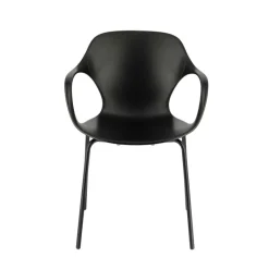 OPS ! Connubia© Fauteuil design italien empilable en polypropylène avec pieds en métal* Chaise De Cuisine|Chaise De Salle à Manger