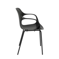 OPS ! Connubia© Fauteuil design italien empilable en polypropylène avec pieds en métal* Chaise De Cuisine|Chaise De Salle à Manger