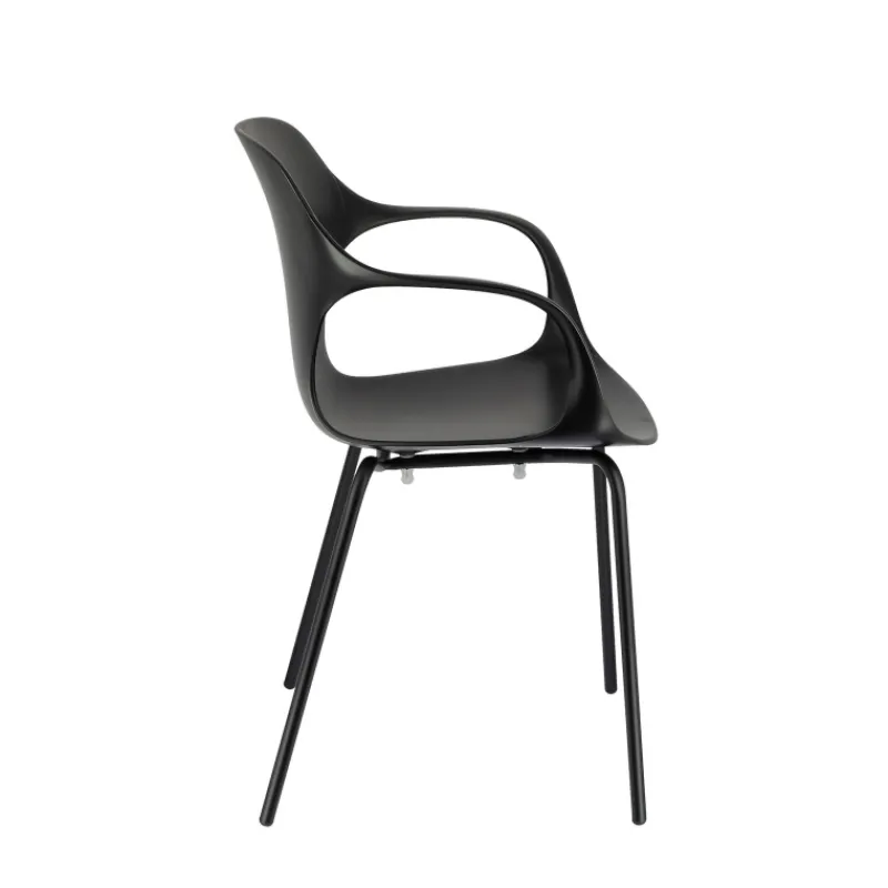 OPS ! Connubia© Fauteuil design italien empilable en polypropylène avec pieds en métal* Chaise De Cuisine|Chaise De Salle à Manger