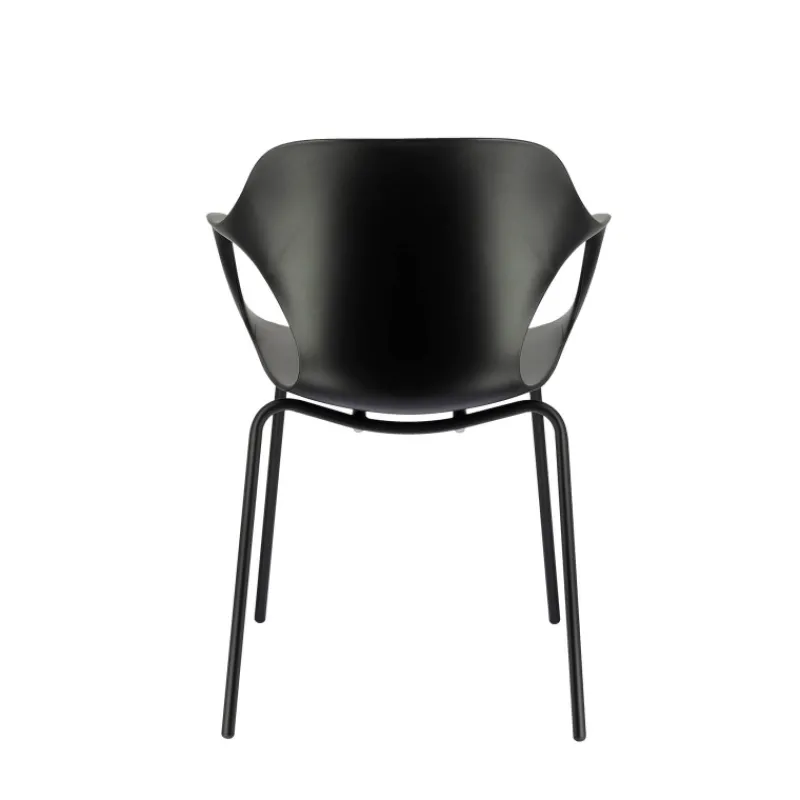 OPS ! Connubia© Fauteuil design italien empilable en polypropylène avec pieds en métal* Chaise De Cuisine|Chaise De Salle à Manger