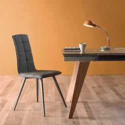 Europea Oregon Chaise matelassée italienne avec pieds en métal* Chaise De Cuisine|Chaise De Salle à Manger