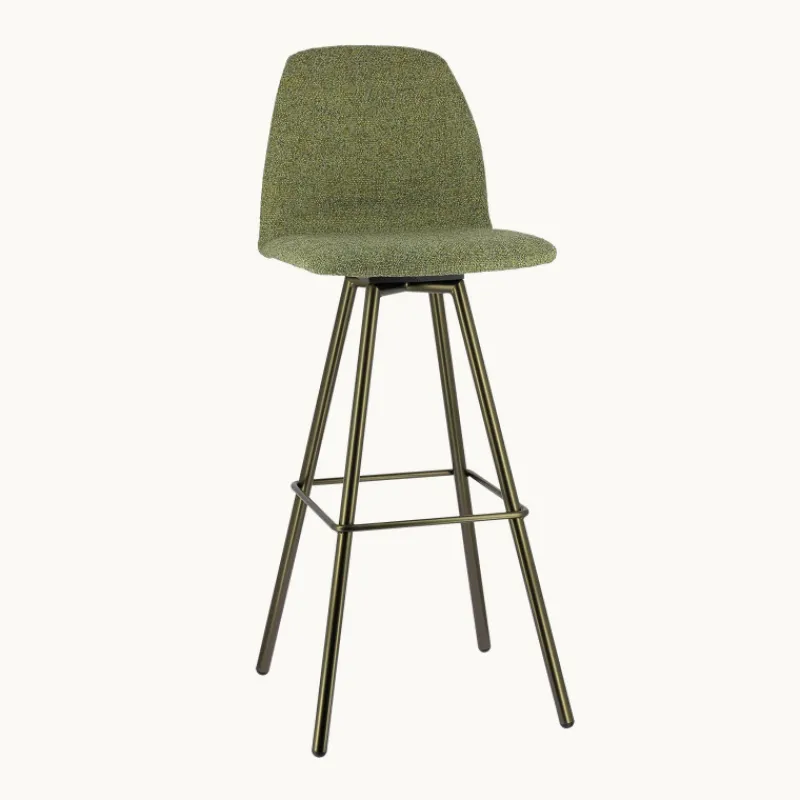 Perfecta Osaka Tabouret de bar moderne en tissu et pieds en métal* Tabouret De Bar (assise +/- 80 Cm)