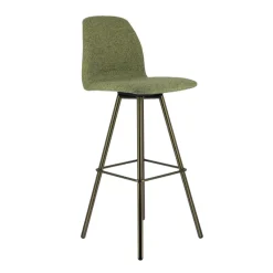 Perfecta Osaka Tabouret de bar moderne en tissu et pieds en métal* Tabouret De Bar (assise +/- 80 Cm)