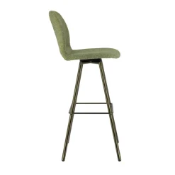 Perfecta Osaka Tabouret de bar moderne en tissu et pieds en métal* Tabouret De Bar (assise +/- 80 Cm)