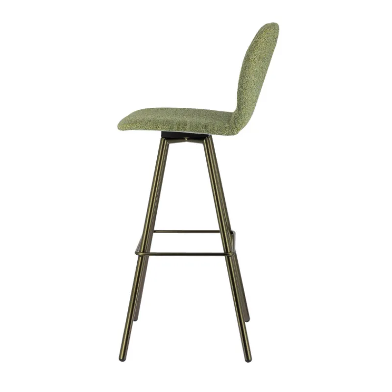 Perfecta Osaka Tabouret de bar moderne en tissu et pieds en métal* Tabouret De Bar (assise +/- 80 Cm)