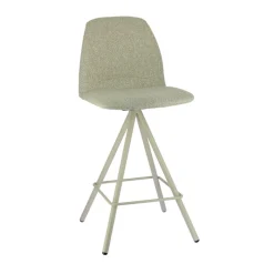 Perfecta Osaka Tabouret snack moderne en tissu et pieds métal* Tabouret Snack (assise +/- 65 Cm)|Tabouret De Bar (assise +/- 80 Cm)