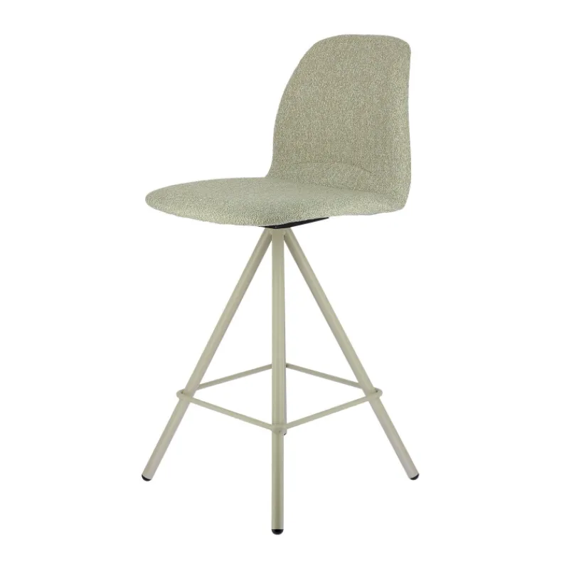 Perfecta Osaka Tabouret snack moderne en tissu et pieds métal* Tabouret Snack (assise +/- 65 Cm)|Tabouret De Bar (assise +/- 80 Cm)