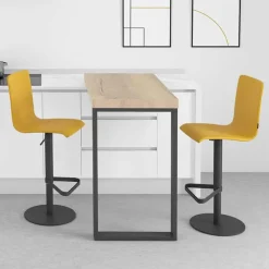 Cancio Palma Tabouret réglable contemporain rembourré* Tabouret Snack (assise +/- 65 Cm)|Tabouret De Bar (assise +/- 80 Cm)