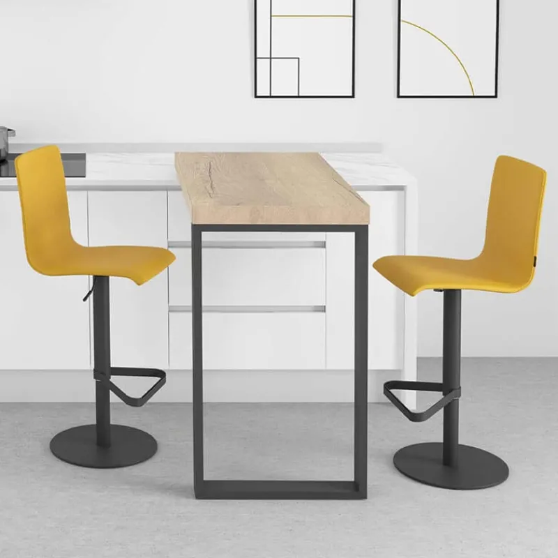 Cancio Palma Tabouret réglable contemporain rembourré* Tabouret Snack (assise +/- 65 Cm)|Tabouret De Bar (assise +/- 80 Cm)