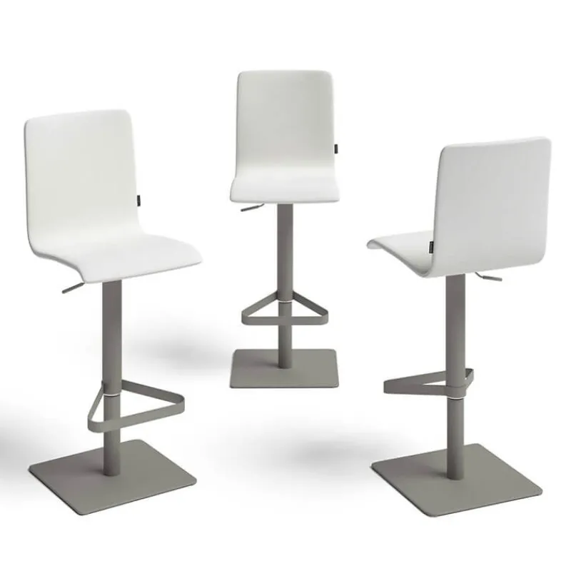 Cancio Palma Tabouret réglable contemporain rembourré* Tabouret Snack (assise +/- 65 Cm)|Tabouret De Bar (assise +/- 80 Cm)
