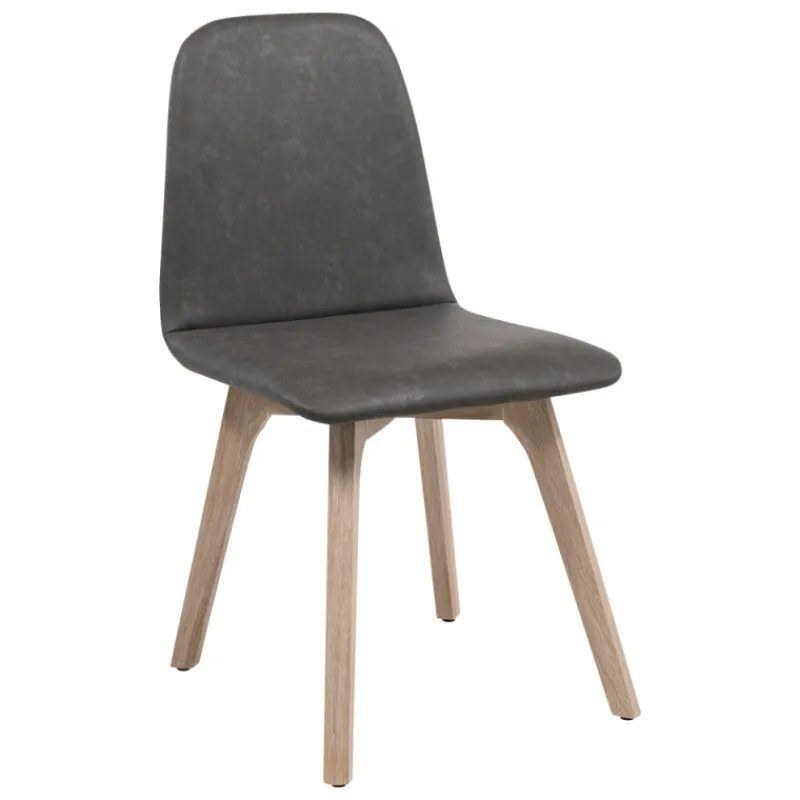 Sessio Pandora Chaise de salle à manger scandinave en synthétique et bois* Chaise De Cuisine|Chaise De Salle à Manger