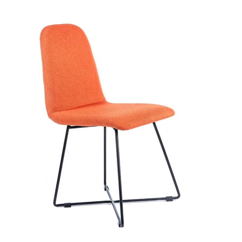 Sessio Pandora diamant Chaise design scandinave en tissu pieds filaires en métal noir* Chaise De Salle à Manger|Chaise Salon
