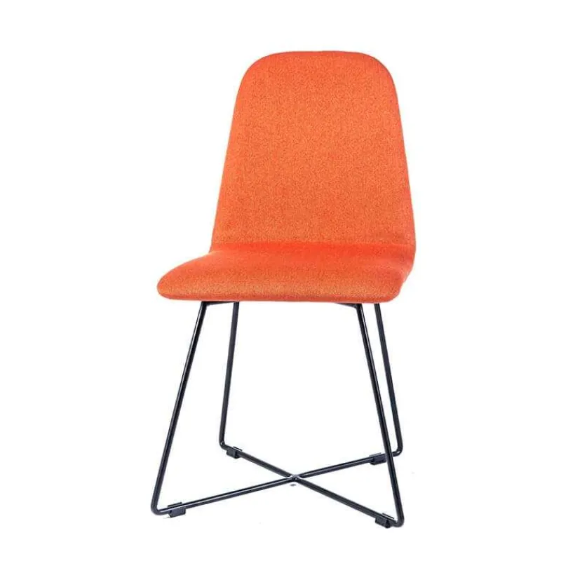 Sessio Pandora diamant Chaise design scandinave en tissu pieds filaires en métal noir* Chaise De Salle à Manger|Chaise Salon