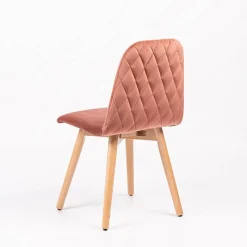Sessio Pandora diamant Chaise scandinave en tissu dos matelassé pieds bois* Chaise De Salle à Manger|Chaise Salon