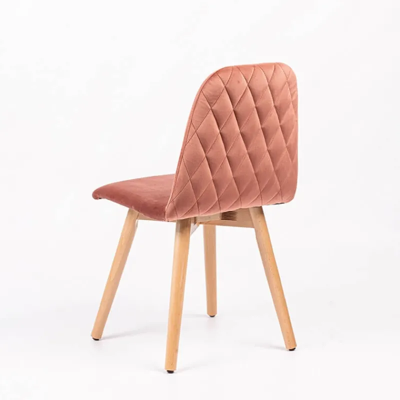 Sessio Pandora diamant Chaise scandinave en tissu dos matelassé pieds bois* Chaise De Salle à Manger|Chaise Salon