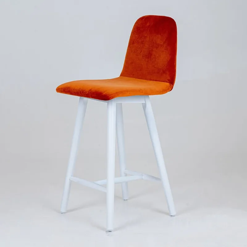 Sessio Pandora diamant Tabouret snack dos matelassé en tissu et pieds en bois* Tabouret Snack (assise +/- 65 Cm)|Tabouret De Bar (assise +/- 80 Cm)
