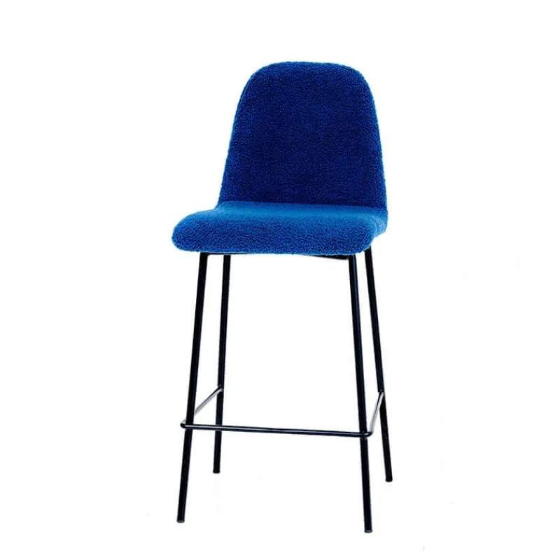 Sessio Pandora Tabouret snack en tissu et pieds en métal* Tabouret Snack (assise +/- 65 Cm)|Tabouret De Bar (assise +/- 80 Cm)