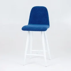 Sessio Pandora Tabouret snack en tissu et pieds en bois massif* Tabouret Snack (assise +/- 65 Cm)|Tabouret De Bar (assise +/- 80 Cm)