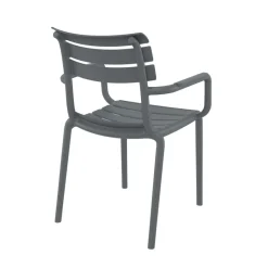 Paris Fauteuil de jardin empilable en polypropylène avec accoudoirs* Chaise De Jardin|Fauteuil De Jardin
