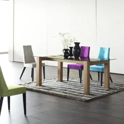 Lujosa Park Chaise contemporaine en tissu et pieds bois* Chaise De Salle à Manger|Chaise Salon