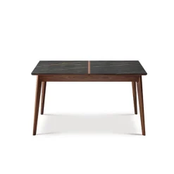 Dasras Paul Table extensible en bois et en céramique* Table De Salle à Manger