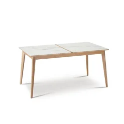 Dasras Paul Table extensible en bois et en céramique* Table De Salle à Manger