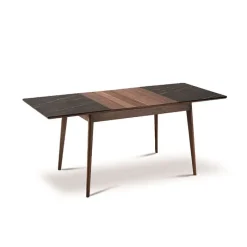 Dasras Paul Table extensible en bois et en céramique* Table De Salle à Manger