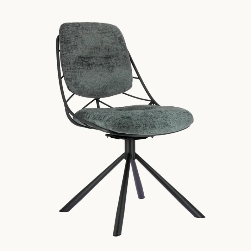 PaulineChaise design confortable pivotante en tissu* Chaise De Bureau|Chaise De Salle à Manger
