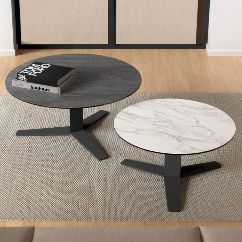 Cancio Peliccan mini Table basse moderne en céramique et métal* Table De Salon