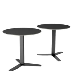 Cancio Peliccan Table ronde petit espace en verre et métal* Table De Cuisine|Table Pour Petit Espace