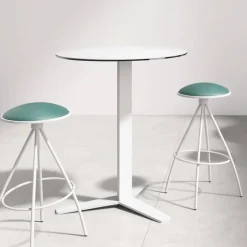Cancio Peliccan Table snack ronde moderne en verre* Table De Cuisine|Table Pour Petit Espace