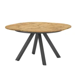 Ozzio PetaloTable ronde design extensible avec pieds en métal* Table De Salle à Manger|Table Pour Petit Espace