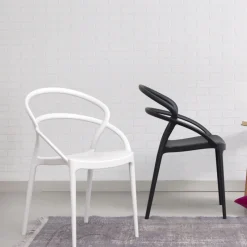 Pia Chaise tendance empilable en polypropylène* Chaise De Cuisine|Chaise De Salle à Manger