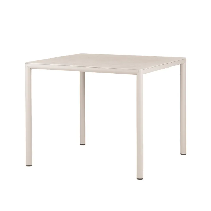 Piave Table de jardin carrée en stratifié avec pieds en aluminium* Table De Jardin