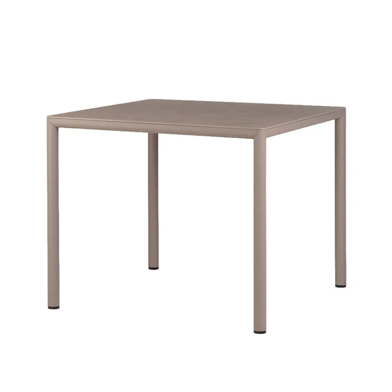 Piave Table de jardin carrée en stratifié avec pieds en aluminium* Table De Jardin