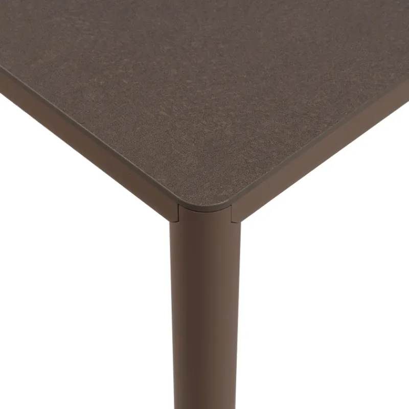 Piave Table de jardin carrée en stratifié avec pieds en aluminium* Table De Jardin