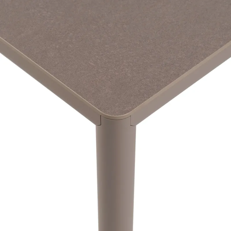 Piave Table de jardin carrée en stratifié avec pieds en aluminium* Table De Jardin