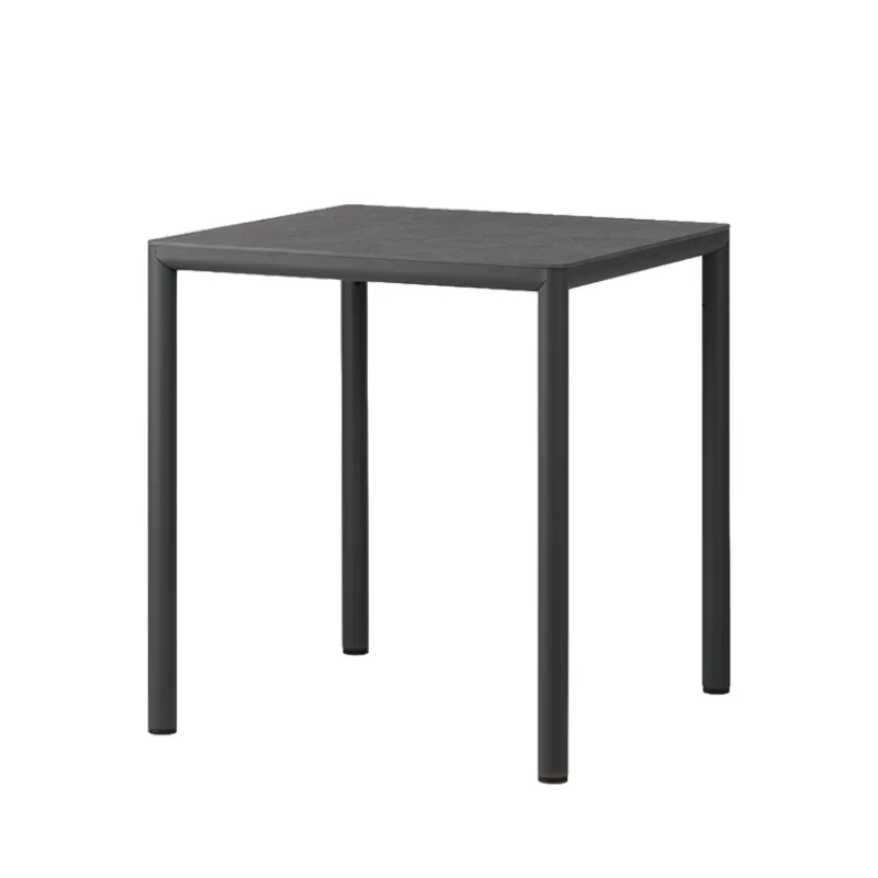 Piave Table de jardin carrée en stratifié avec pieds en aluminium* Table De Jardin