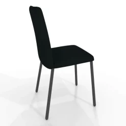 Perfecta Pierrot Chaise intemporelle rembourrée en simili avec pieds en métal* Chaise De Cuisine|Chaise De Salle à Manger