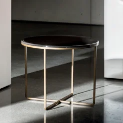 Sovet Italia Piktor Sovet Table basse ronde en verre* Table De Salon